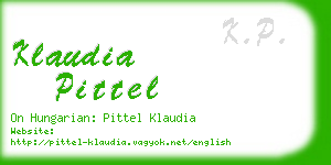 klaudia pittel business card